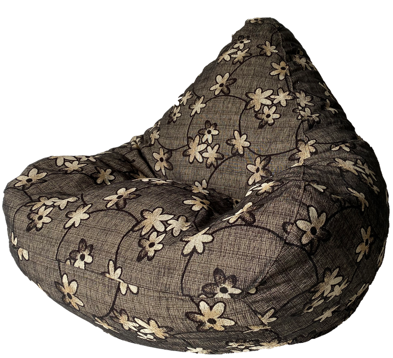 Floral Warwick Daisy Bean Bag In Charcoal