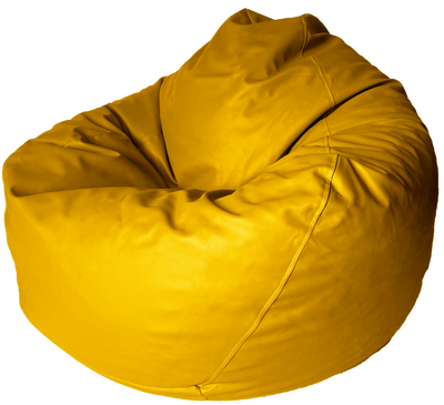 Classic Vinyl Bean Bag in Canary Yellow