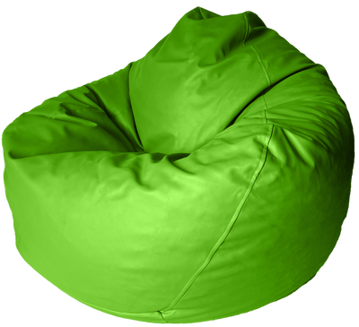 Classic Vinyl Bean Bag in Lime Green