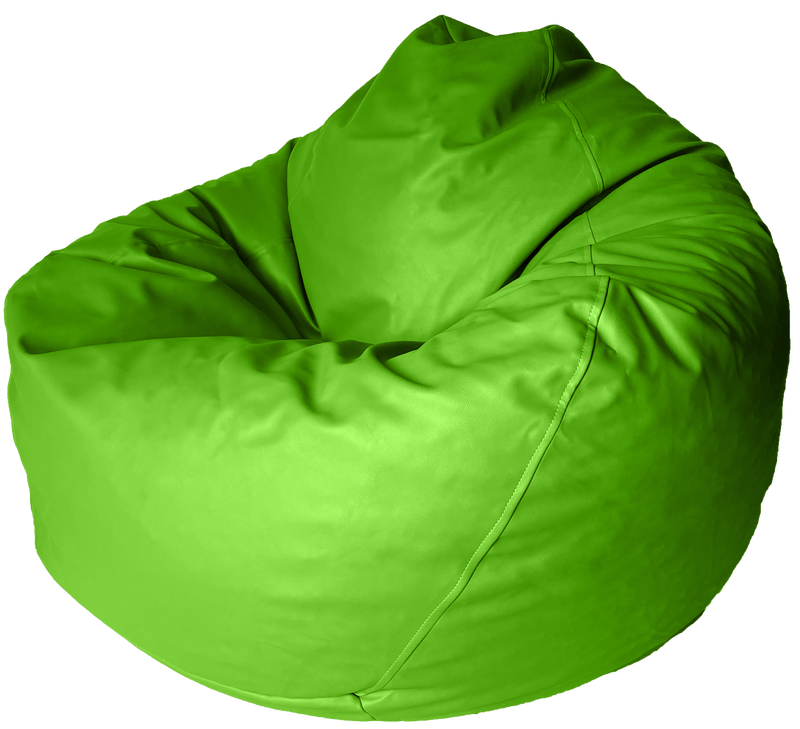 Classic Vinyl Bean Bag in Lime Green