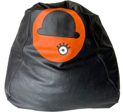 Clockwork Vinyl Bean Bag in Black