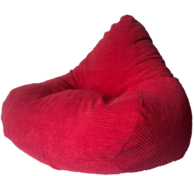 Profile Corduroy Luxury Bean Bag in Salsa Red