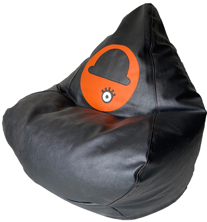 Clockwork Vinyl Bean Bag in Black