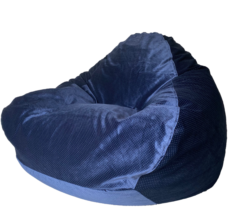 Royal Satin Velvet in Blue Bean Bag