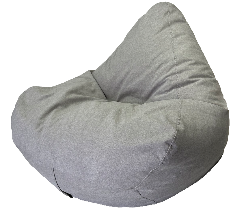 Atlas Luxury Bean Bag in Light Grey