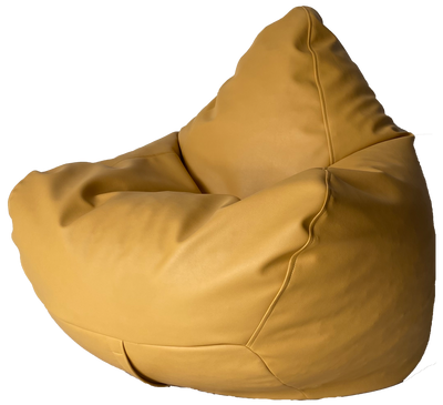 Sale Classic Vinyl Bean Bag In Mustard Yellow