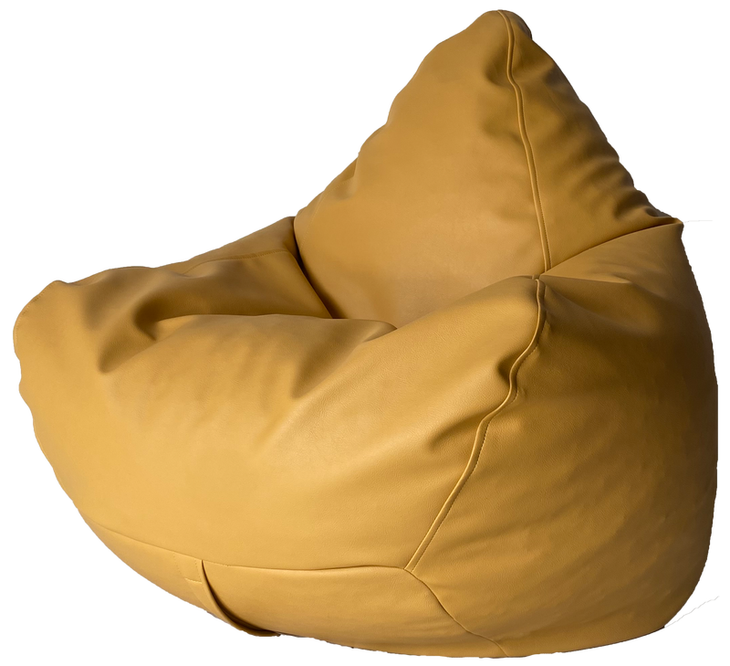 Sale Classic Vinyl Bean Bag In Mustard Yellow