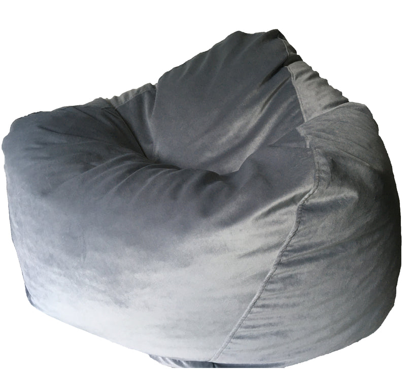 Warwick Mystere Velvet Luxury Bean Bag in Silver