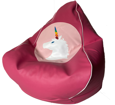 Unicorn Vinyl Beanbag in Primrose Pink