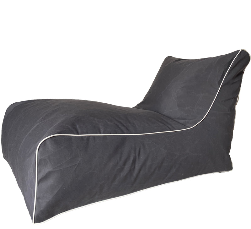 Sunbrella Outdoor L-Shape Bean Bag in Cadet Grey
