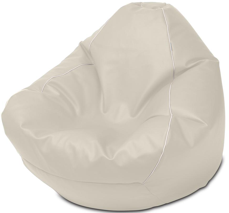 Retro Vinyl Bean Bag in Marshmallow White