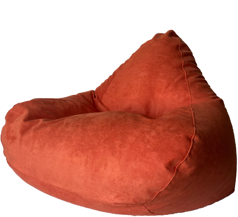 Super Suede Soft Bean Bag in Orange Spice