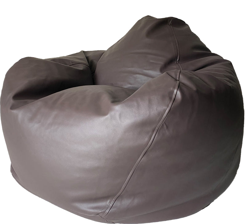 Classic Vinyl Bean Bag in Chocolate Brown