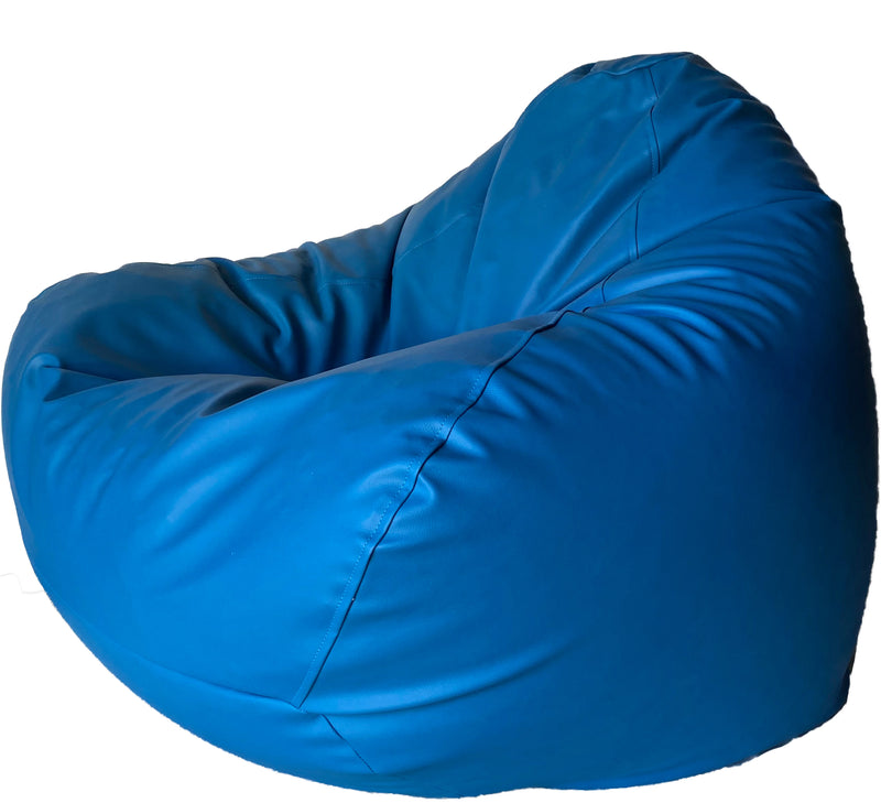 Classic Vinyl Bean Bag in Azure Blue