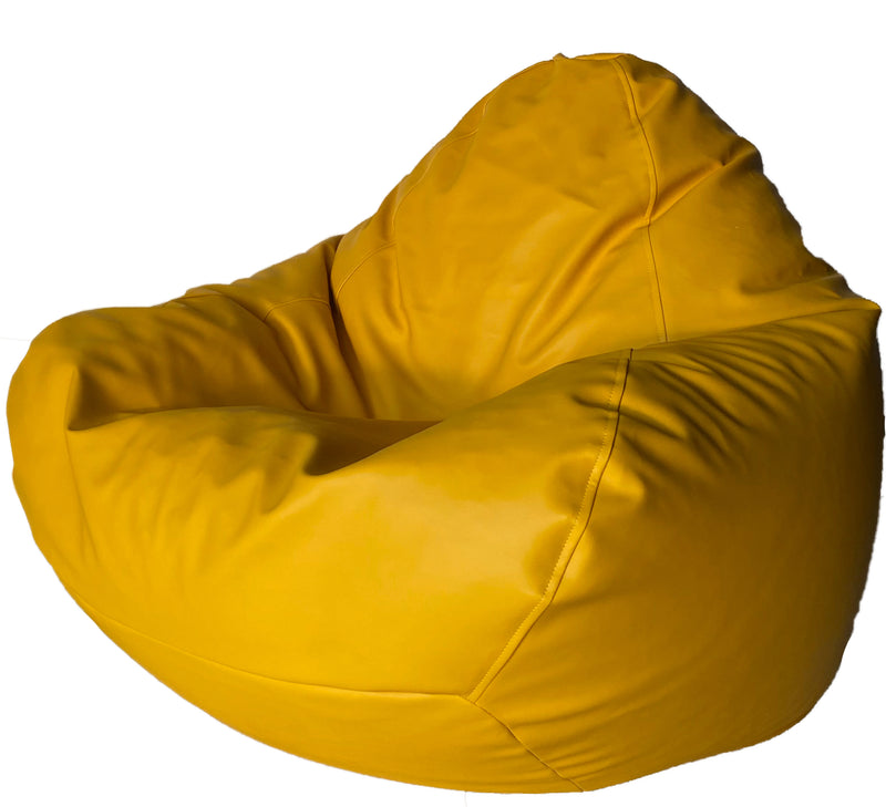 Classic Vinyl Bean Bag in Canary Yellow