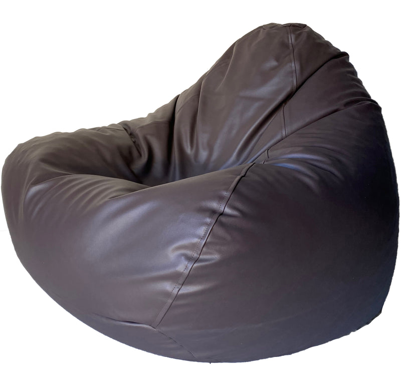 Classic Vinyl Bean Bag in Chocolate Brown