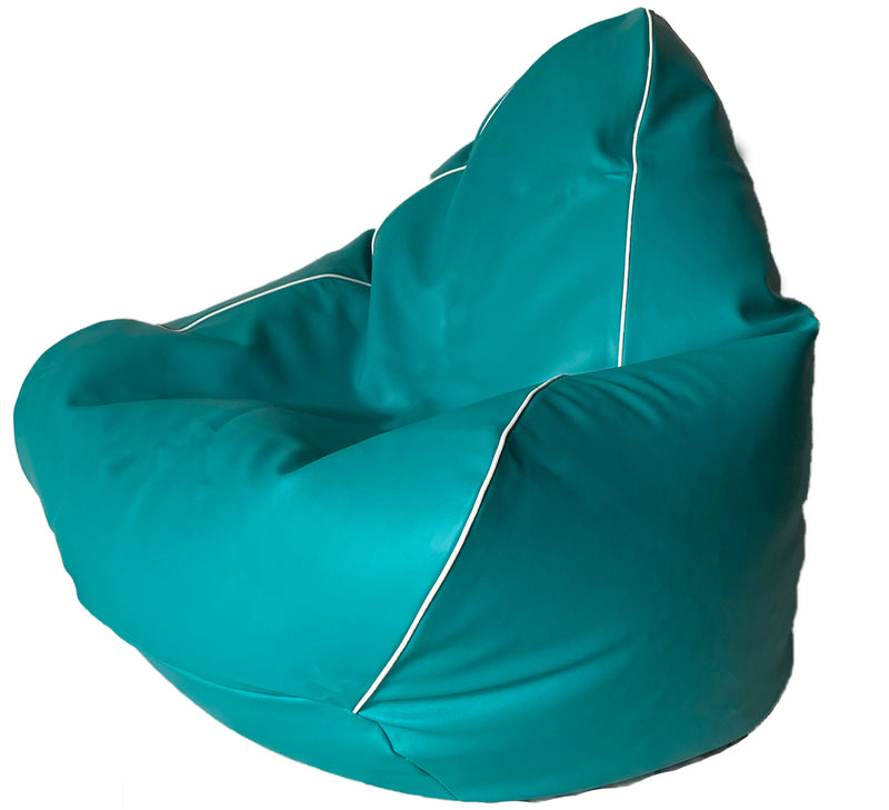 Retro Vinyl Bean Bag in Emerald Green