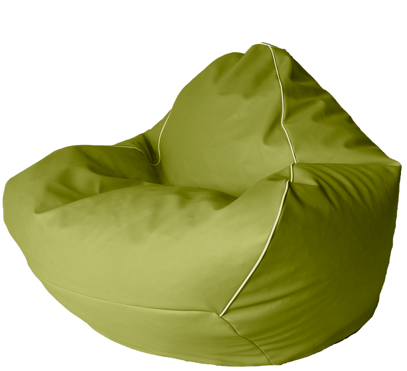 Retro Vinyl Bean Bag in Apple Green