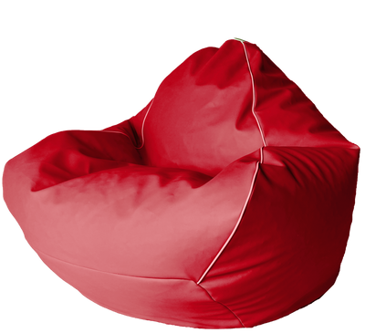 Retro Vinyl Bean Bag in Flame Red