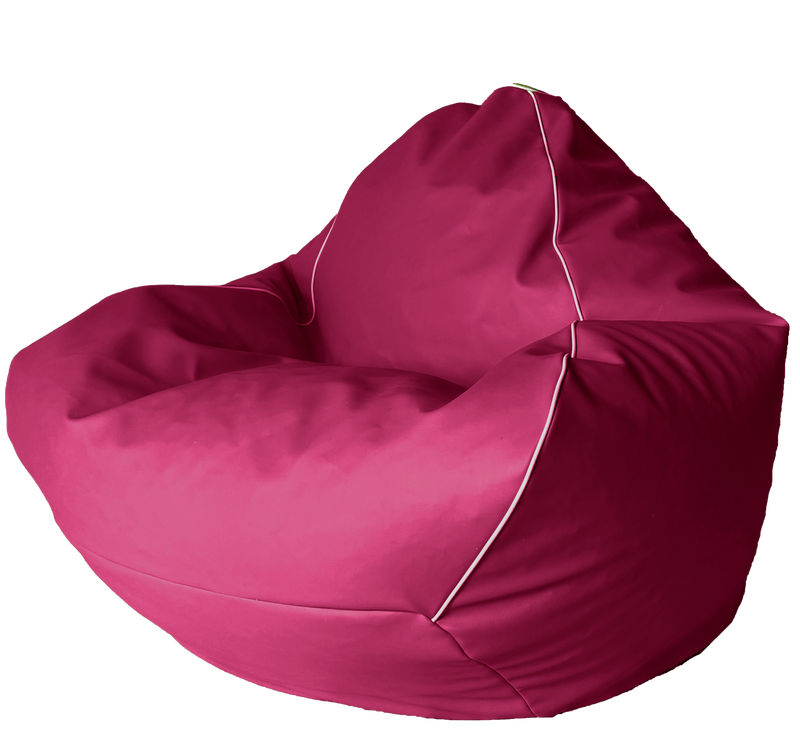 Retro Vinyl Bean Bag in Primrose Pink