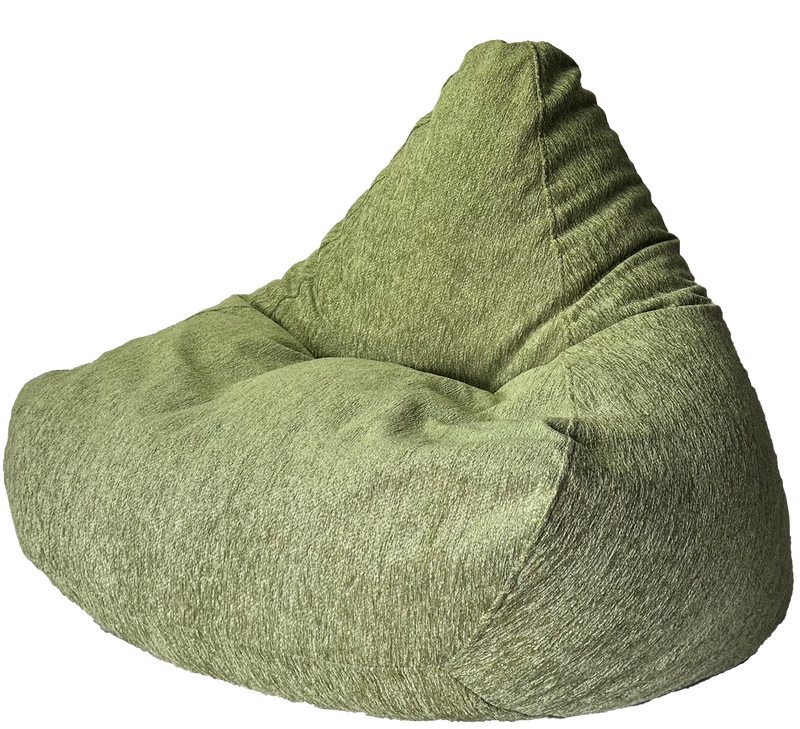 Woven Brushed Super Soft Cord Bean Bag in Apple Green